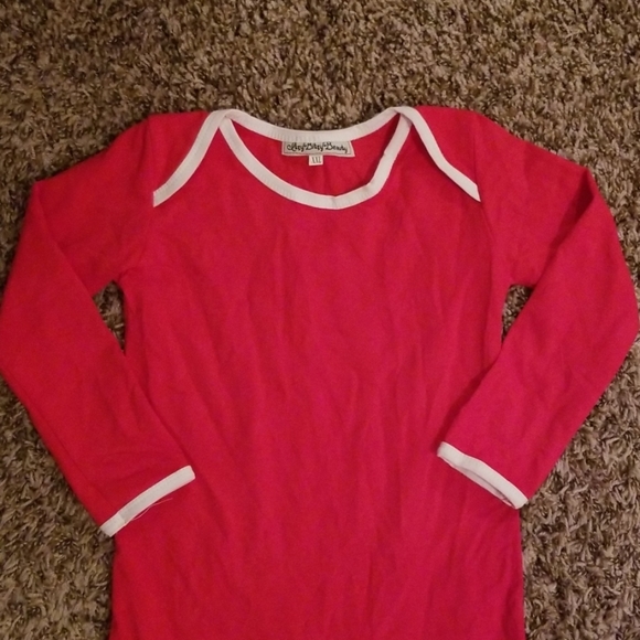 Girls red/white long sleeved romper - Picture 2 of 3